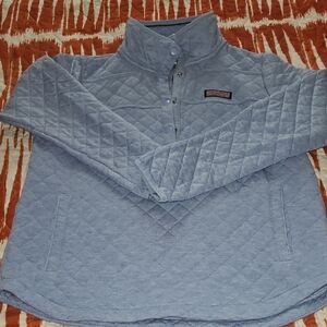 Vineyard Vines Light Blue Quilted Pullover